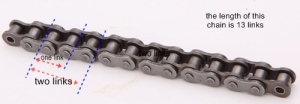 Motorcycle chain -how to count links