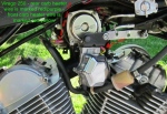 Virago 250 - rear carb heater wire is marked red-purple - front carb heater is red-yellow